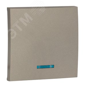 Валенсия лицевая панель выключателя 1-кл. с индикатором 10А кашемир