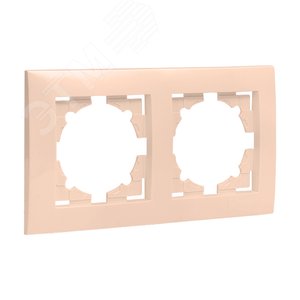 Валенсия рамка 2-местная кремовая