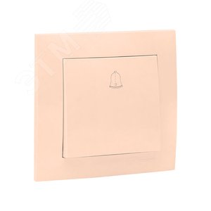 Валенсия кнопка звонка 10А кремовая 3