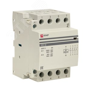 Контактор модульный КМ 32А 4NО (3 модуля) 24В АС PROxima - EKF
