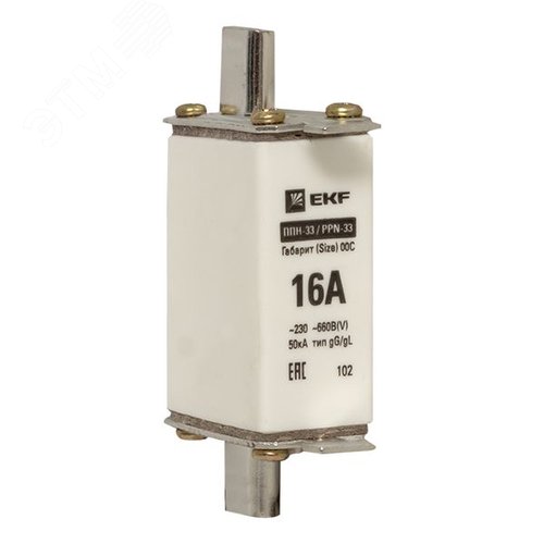 Вставка плавкая ППН-33 100/16А габарит 00С - EKF