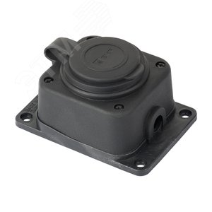 Роз. одномест. с защит. крышкой каучуковая 230В 2P+PE 16A IP44 DIY - EKF