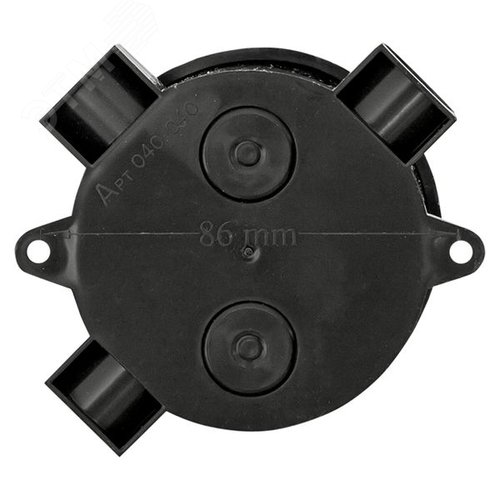 Коробка распаячная КМР-040-040б трехрожковая черная (70х35) PROxima - фото 3