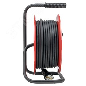 Удлинитель на катушке Гефест 2.0 4 гнезда 30м с заземлением и предохранителем КГ 3x2.5 16А/3.5кВт PROxima 2