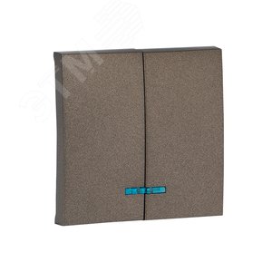 Валенсия лицевая панель выключателя 2-кл. с индикатором 10А графит 2