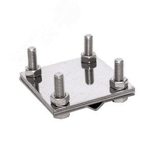 Зажим полоса 40 - прут 10 3 пластины 70x70мм Ni PROxima 2