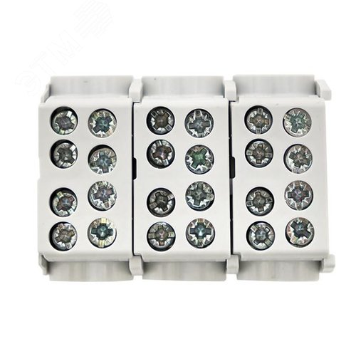 Клемма распределительная КСР с двойным винтом 2x25/2x16 серая PROxima - фото 11
