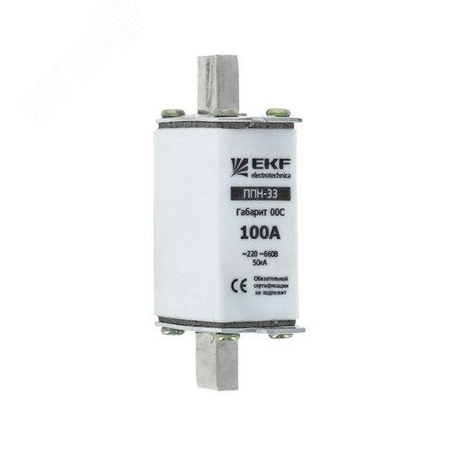 Вставка плавкая ППН-33 100/4А габарит 00С - EKF