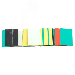 Трубка термоусаживаемая ТУТ нг 50/25 (7 цветов по 3шт) 100мм PROxima 3