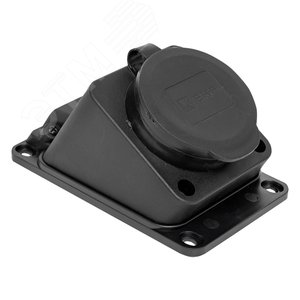 Розетка настенная с защитной крышкой каучуковая наклонная 230В 2P+PE 16A IP44 EKF PROxima (RPS-019-16-230-44) - EKF