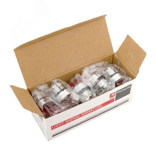 Механизм переключателя исполнительный XB4 красный на 2 положения возвратный без фиксации с подсветкой с короткой ручкой PROxima 10