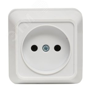 Рим Розетка 10А без заземления белая 3