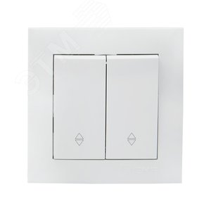 Валенсия выключатель 2-кл. 10А белый проходной