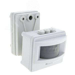 Датчик движения ИК MS-01 белый на прожектор 1200Вт 120гр. до 12м IP44 PROxima (dd-ms-01-w)