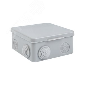 Коробка распределительная КМР-030-031 с крышкой (85х85х40) для прямого монтажа 8 мембр. вводов серая IP55 розн. стикер EKF - EKF