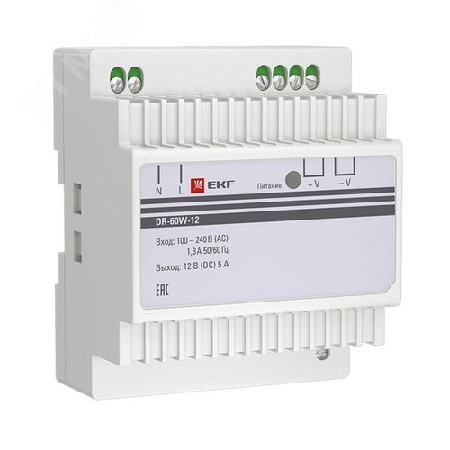 Блок питания 12В DR-60W-12 PROxima - EKF