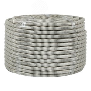 Труба гибкая 16мм с протяжкой серая (100м) Plast - EKF