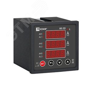 Амперметр цифровой на панель 72х72 трехфазный PROxima - EKF