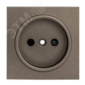 Валенсия лицевая панель розетки 1-местной б/з 10 А графит с защ. штор. 3