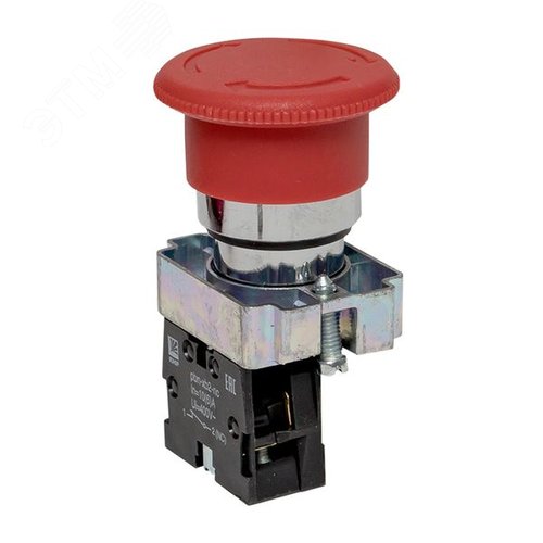 Кнопка BS542 поворотная красная Грибок NC - EKF