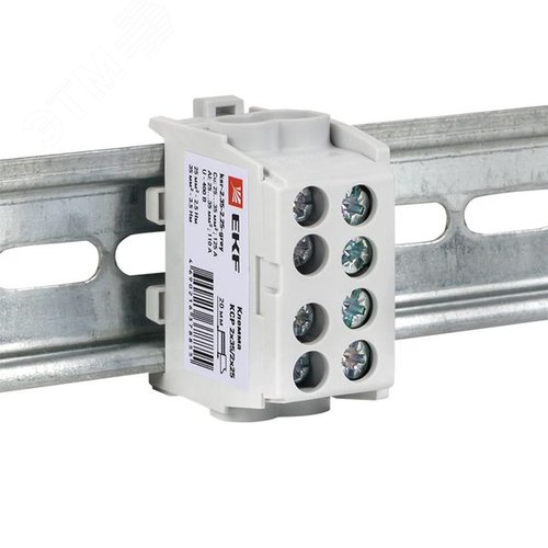 Клемма распределительная КСР с двойным винтом 2x35/2x25 серая PROxima - фото 2