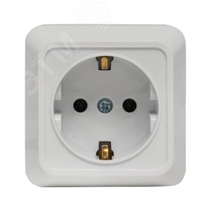 Рим Розетка 16А с заземлением белая 3