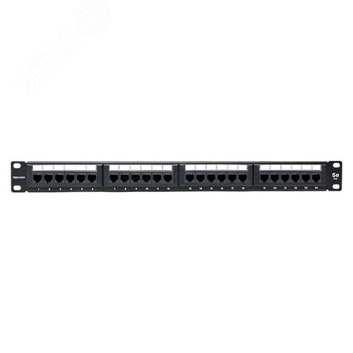 Патч-панель TERACOM 19' Cat.5E 1U неэкранированная UTP 24 порта RJ-45 110 IDC | TRC-PPNL-5EUTP-1U24 | EKF - фото 2