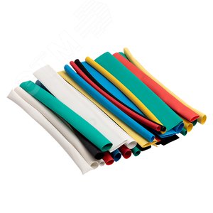 Набор ТУТ нг: 6 цветов по 5шт. Разного диаметра (3/1,5 ,4/2, 5/2,5 , 6/3, 8/4) 100мм. PROxima 3