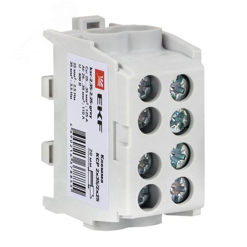 Клемма распределительная КСР с двойным винтом 2x35/2x25 серая PROxima - EKF