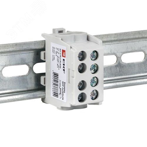 Клемма распределительная КСР с двойным винтом 2x25/2x16 серая PROxima - фото 2