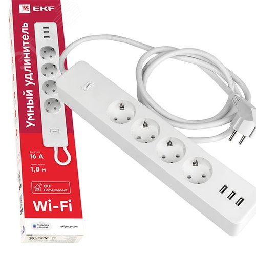 Умный удлинитель Connect Wi-Fi c USB - фото 2