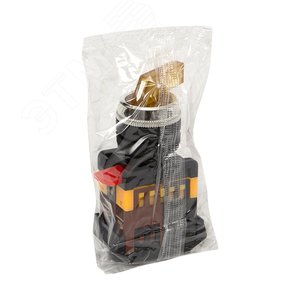 Переключатель ANLC-22 3P желтый с подсветкой 380В NO+NC (psw-anlc-3p-o-380) 3