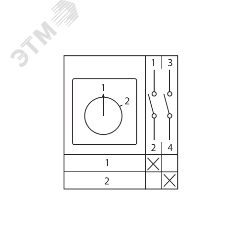 Переключатель кулачковый ПК-1-31 10А 1P '1-2' PROxima 13