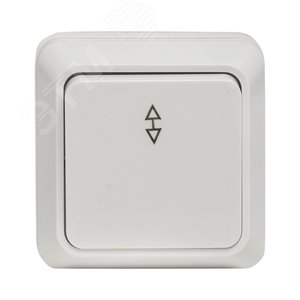 Рим Выключатель проходной одноклавишный 10А белый 3