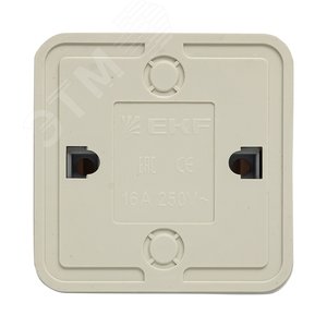 Рим Розетка 16А с заземлением белая с защитными шторками (ENR16-028-100) 2