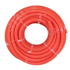 Труба гофрированная ПНД с зондом оранжевая d32мм(50м) Plast PROxima 2