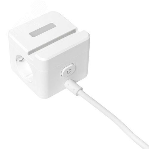 Удлинитель куб 2 гнезда 1USB + 2 Type C с быстрой зарядкой, подставкой под телефон и ночником 1, 3 метра 1 мм2 - фото 5