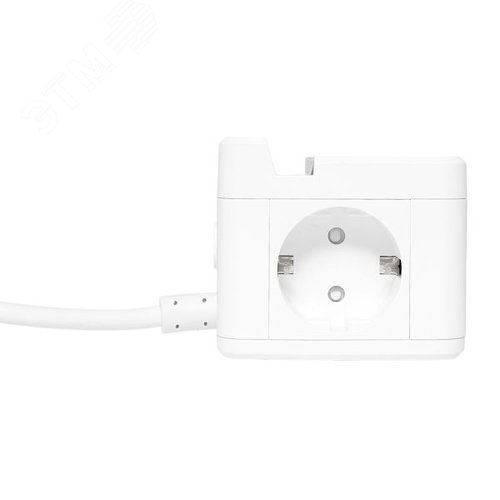 Удлинитель куб 2 гнезда 1USB + 2 Type C с быстрой зарядкой, подставкой под телефон и ночником 1, 3 метра 1 мм2 - фото 3