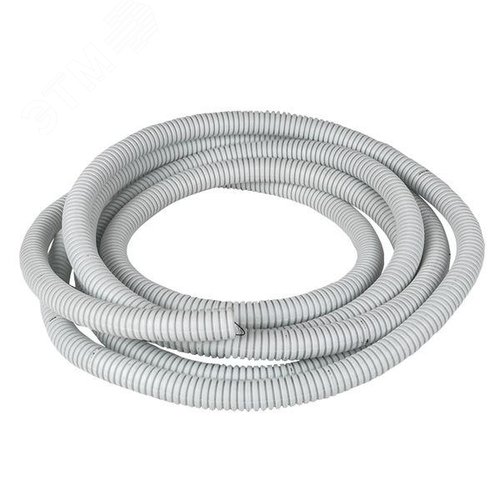 Труба гофр.ПВХ Plast с зондом d25мм (50м) белая - EKF