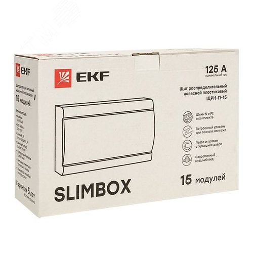 Щит распределительный ЩРН-П-15 SlimBox белаядверцаIP41 PROxima - фото 3