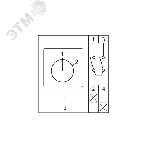 Переключатель кулачковый ПК-1-51 10А 1P 0-1 10
