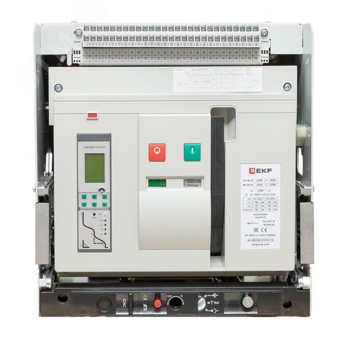 ВА-45 3200/2500А 3P 100кА выкат., корзина, гориз., ETU(220В AC) LCD ModBus-RTU, мп/нр/вкл.к.(220В AC), ав/доп. 1CO/1NC,1NO,4CO|mccb45-3200-2500v-v2|EK - фото 2