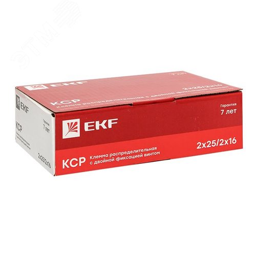 Клемма распределительная КСР с двойным винтом 2x25/2x16 синяя PROxima - фото 8