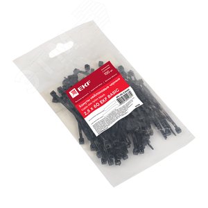 Хомут 2.5х60 черный нейлон (100шт) (plc-cb-2.5x60) 2