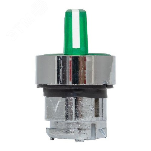 Механизм переключателя исполнительный XB4 зеленый на 2 положения возвратный без фиксации с подсветкой с короткой ручкой PROxima 4