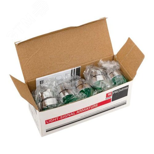 Механизм переключателя исполнительный XB4 зеленый на 2 положения возвратный без фиксации с подсветкой с короткой ручкой PROxima 10