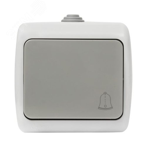 Кнопка звонка Мурманск 1-клавишная 10А IP54 серая - фото 3