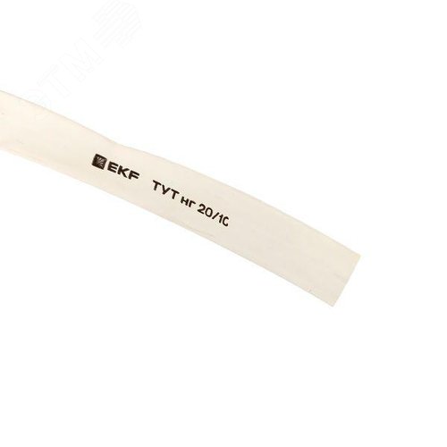 Трубка термоусаживаемая ТУТ нг 20/10 белая рулон PROxima 5