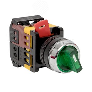 Переключатель ANC-22 3P зеленый с подсветкой 24В NO+NC PROxima (psw-ans-3p-g-24) - фото 3
