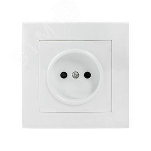 Валенсия розетка 1-местная б/з 10А белая с защ. штор.